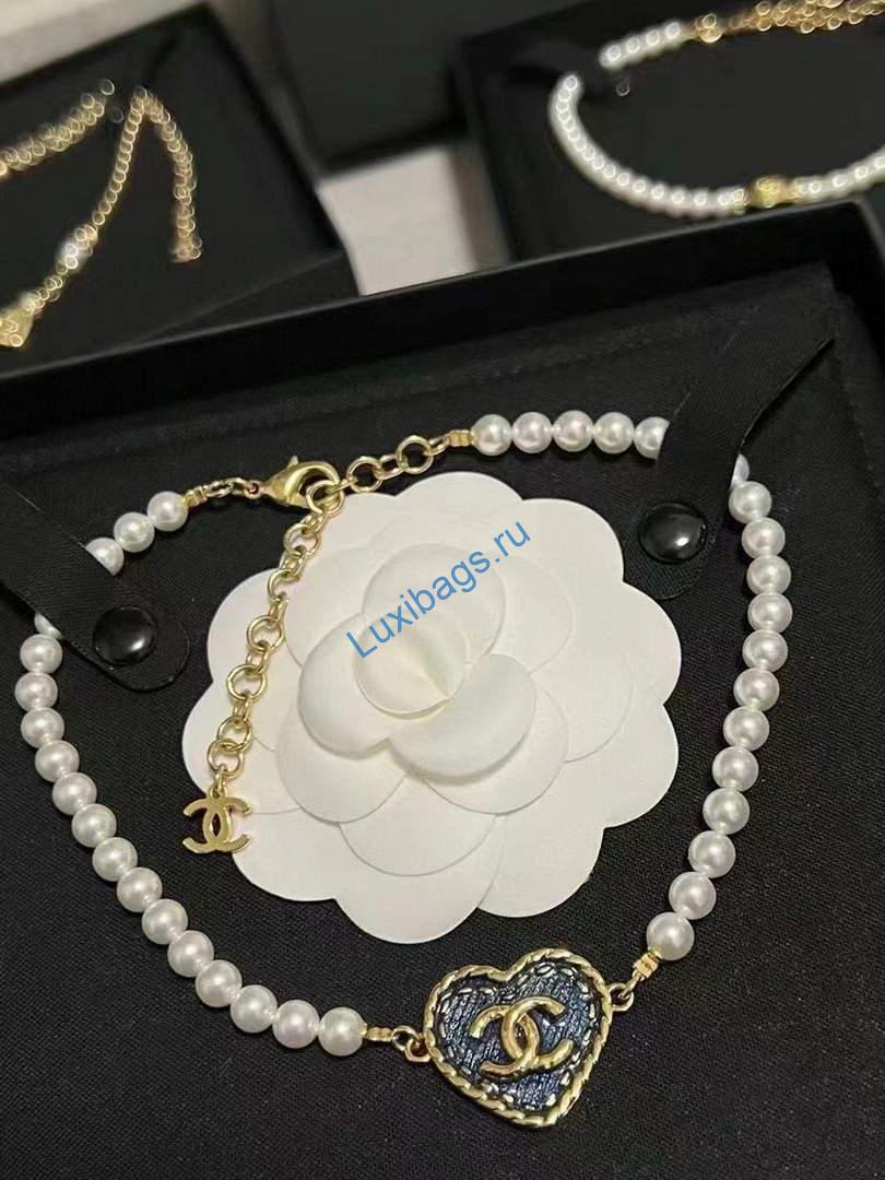 Chanel Necklace Gold Blue & Pearly White CC2450810 | chanel necklace gold blue pearly white cc2450810 3 chanel necklace gold blue pearly white cc2450810 3