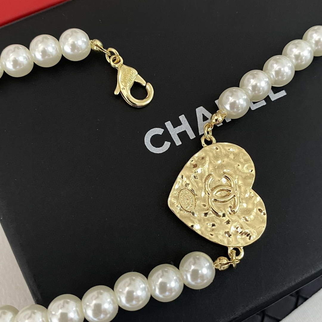Chanel Necklace Gold Blue & Pearly White CC2450810 | chanel necklace gold blue pearly white cc2450810 9 chanel necklace gold blue pearly white cc2450810 9