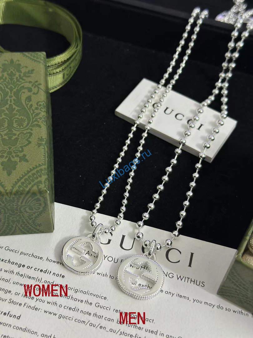 Gucci ‎ ‎479219 gucci nterlocking necklace silver