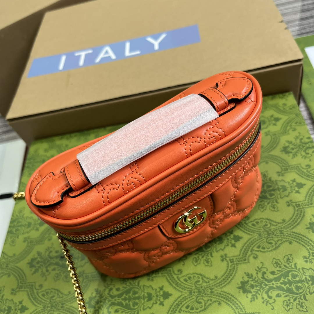 Gucci 723770 GG Matelasse Top Handle Mini Bag Orange | gucci 723770 gg matelasse top handle mini bag orange 10 gucci 723770 gg matelasse top handle mini bag orange 10