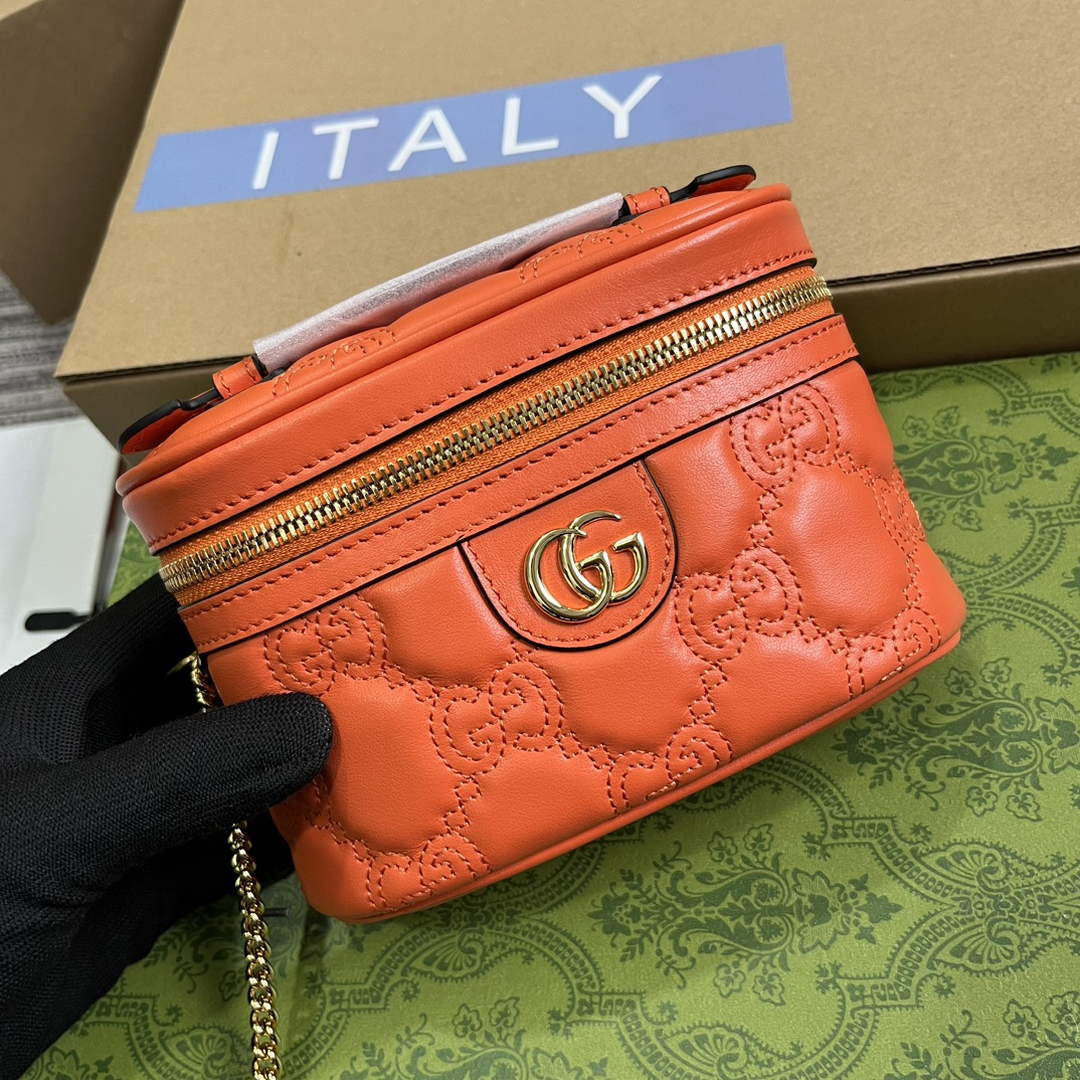 Gucci 723770 GG Matelasse Top Handle Mini Bag Orange | gucci 723770 gg matelasse top handle mini bag orange 7 gucci 723770 gg matelasse top handle mini bag orange 7