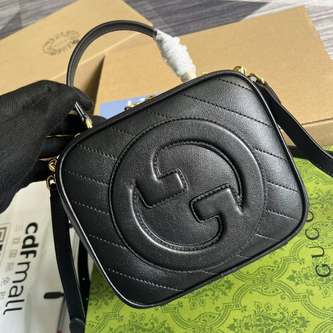 Gucci 744434 Gucci Blondie top handle bag Black leather | gucci 744434 gucci blondie top handle bag black leather 6 gucci 744434 gucci blondie top handle bag black leather 6
