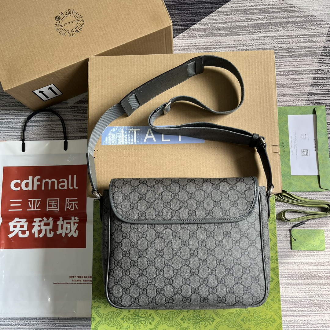 Gucci ‎‎761741 Ophidia Messenger Bag Grey | gucci 761741 ophidia messenger bag grey 3 gucci 761741 ophidia messenger bag grey 3