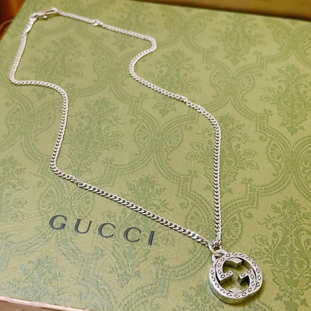 Gucci nterlocking necklace silver G2603173