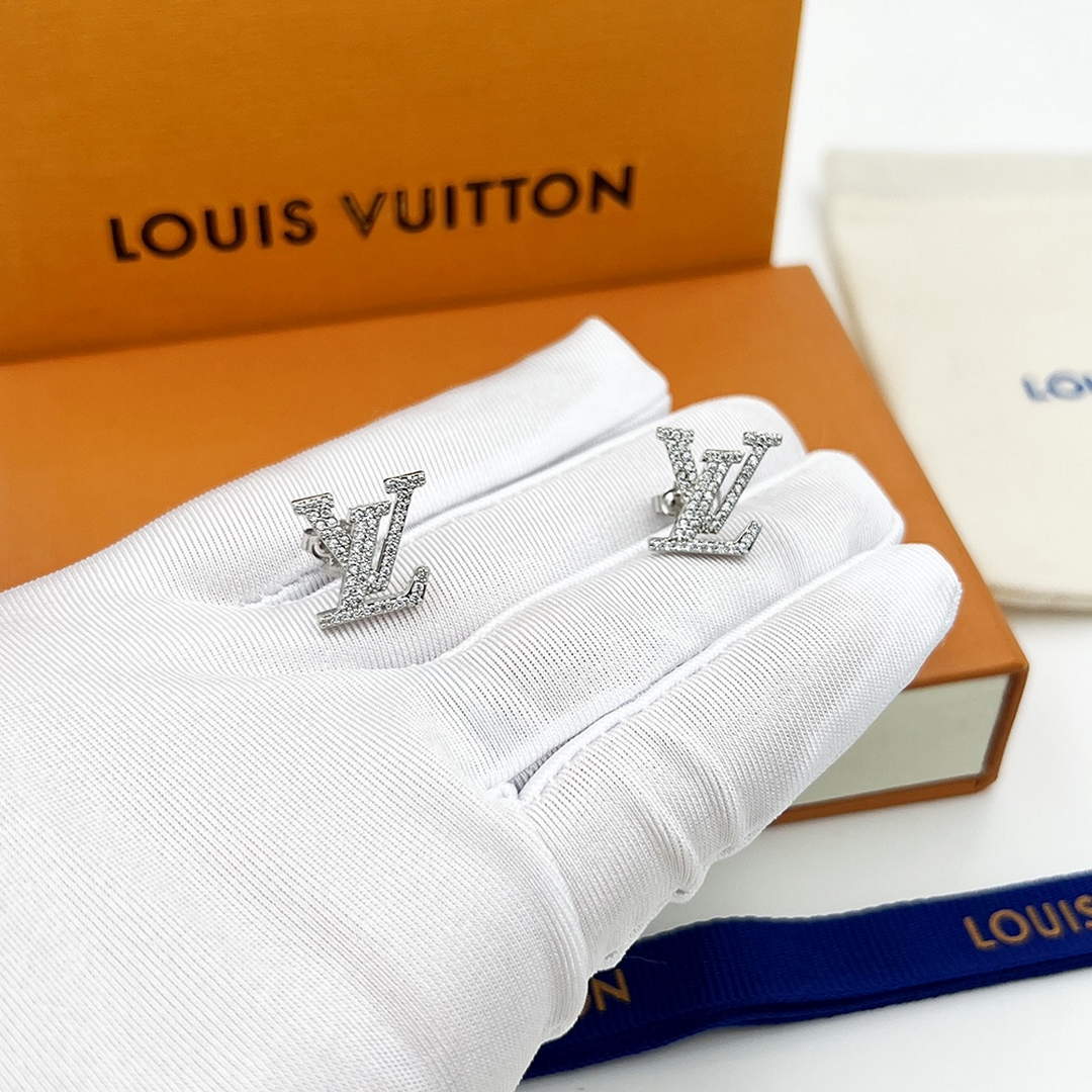 Louis Vuitton M00608 LV Iconic Earrings white gold | louis vuitton m00608 lv iconic earrings white gold 6 louis vuitton m00608 lv iconic earrings white gold 6