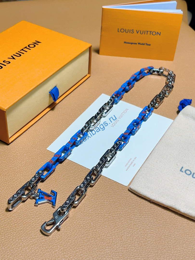 Louis Vuitton M01494 Monogram Chain Necklace | louis vuitton m01494 monogram chain necklace 3 louis vuitton m01494 monogram chain necklace 3