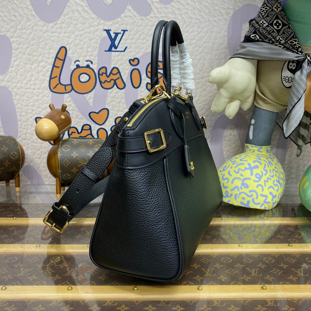 LV M22914 Louis Vuitton Lock It MM Bag Black | lv m22914 louis vuitton lock it mm bag black 2 lv m22914 louis vuitton lock it mm bag black 2
