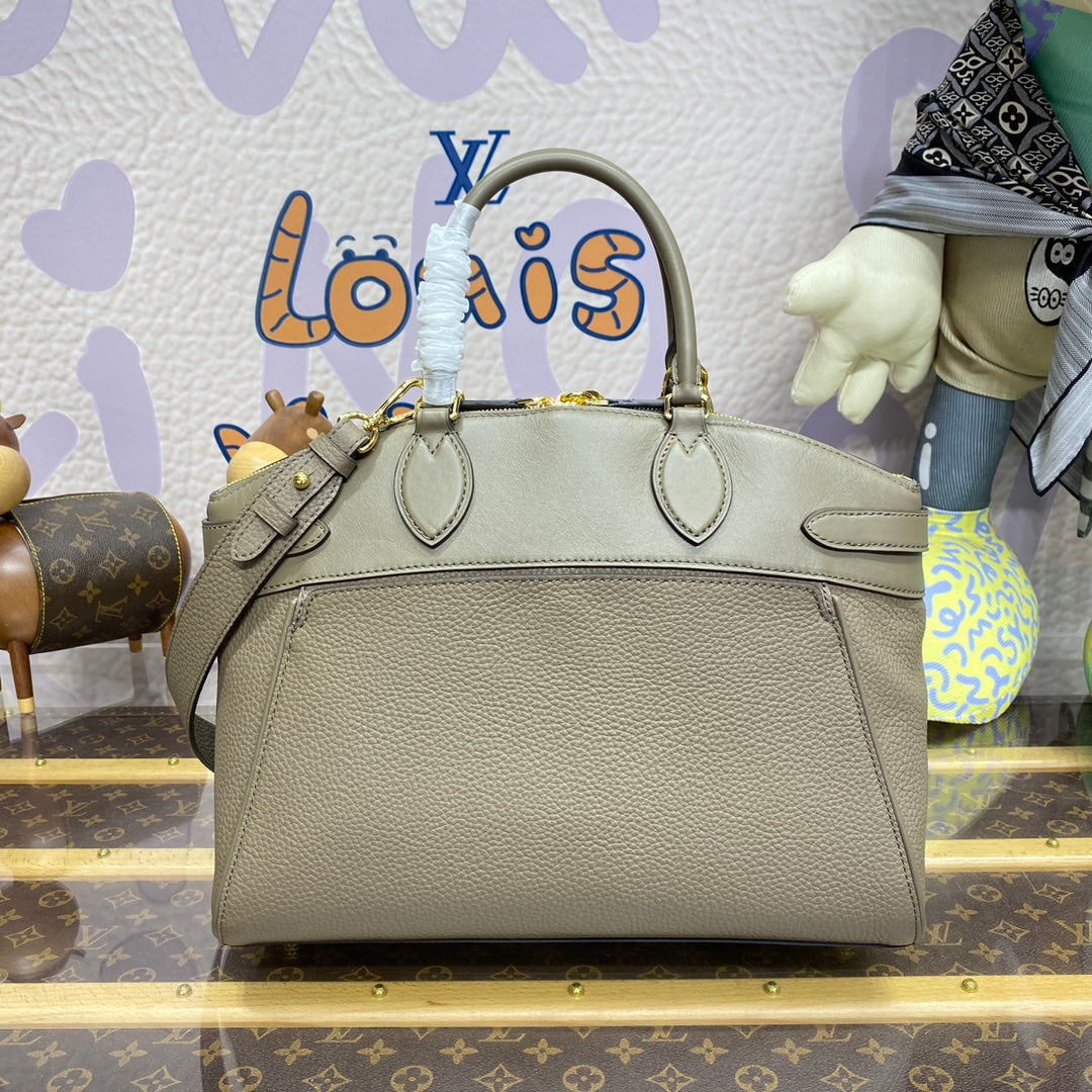 LV M22927 Louis Vuitton Lock It MM Bag Earth Brown | lv m22927 louis vuitton lock it mm bag earth brown 2 lv m22927 louis vuitton lock it mm bag earth brown 2