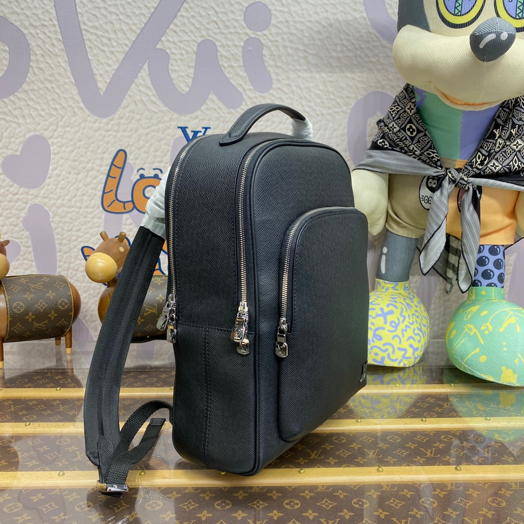 LV M30977 Louis Vuitton Avenue Backpack Taiga cowhide leather Black | lv m30977 louis vuitton avenue backpack taiga cowhide leather black 3 lv m30977 louis vuitton avenue backpack taiga cowhide leather black 3