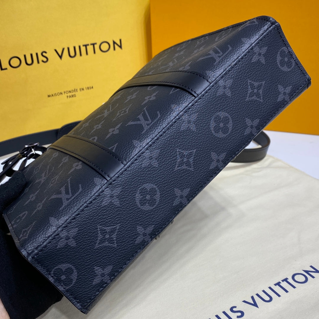 LV M46098 Louis Vuitton Sac Plat Cross Monogram Eclipse coated canvas | lv m46098 louis vuitton sac plat cross monogram eclipse coated canvas 7 lv m46098 louis vuitton sac plat cross monogram eclipse coated canvas 7