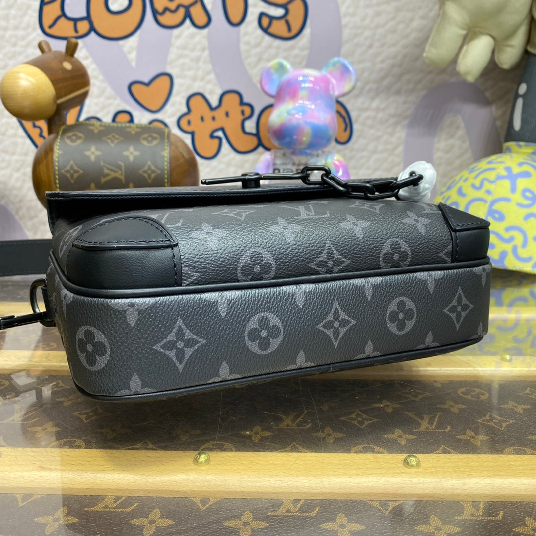 LV M46795 Louis Vuitton Steamer Messenger Bag Monogram Eclipse coated canvas | lv m46795 louis vuitton steamer messenger bag monogram eclipse coated canvas 5 lv m46795 louis vuitton steamer messenger bag monogram eclipse coated canvas 5