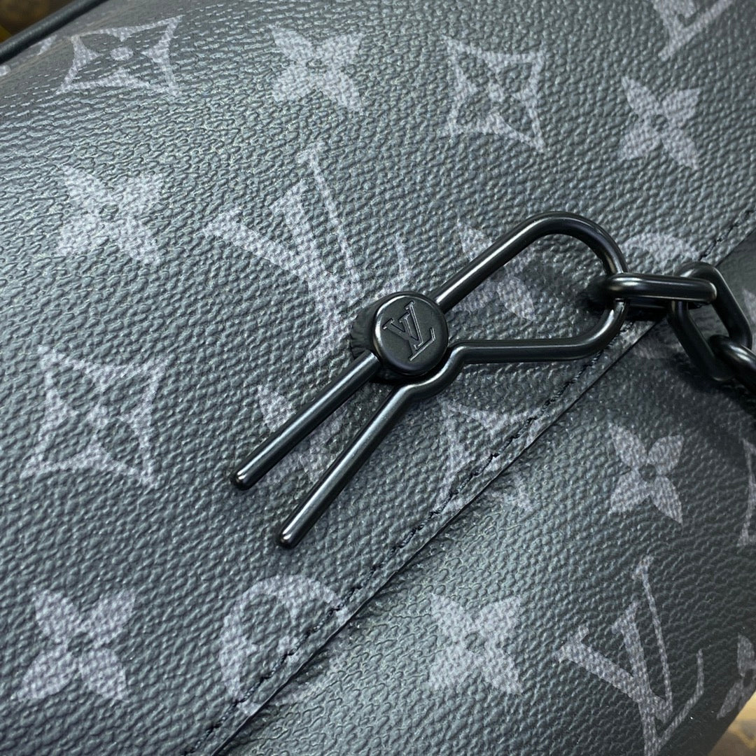 LV M46795 Louis Vuitton Steamer Messenger Bag Monogram Eclipse coated canvas | lv m46795 louis vuitton steamer messenger bag monogram eclipse coated canvas 6 lv m46795 louis vuitton steamer messenger bag monogram eclipse coated canvas 6