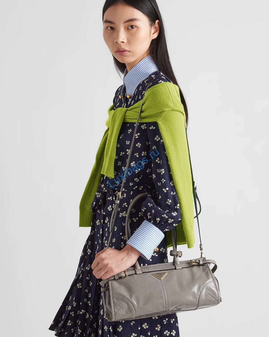 Prada 1BA426 Prada Medium leather handbag Pewter | prada 1ba426 prada medium leather handbag pewter 11 prada 1ba426 prada medium leather handbag pewter 11