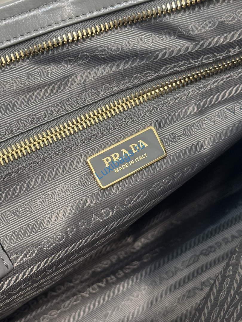 Prada 1BA433 Prada Large leather handbag Pewter | prada 1ba433 prada large leather handbag pewter 9 prada 1ba433 prada large leather handbag pewter 9