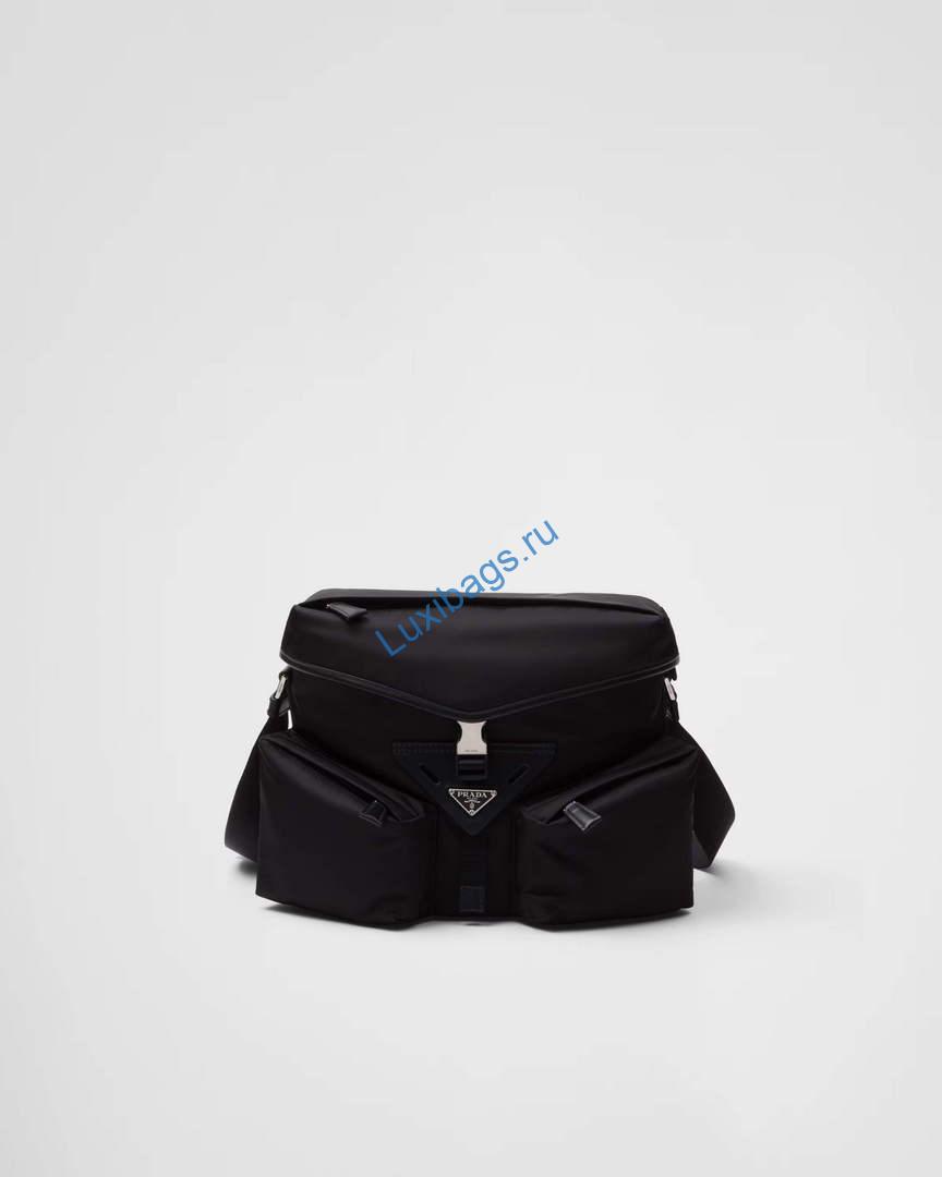 Prada 2VD062 Prada Re-Nylon and leather shoulder bag Black | prada 2vd062 prada re nylon and leather shoulder bag black 11 prada 2vd062 prada re nylon and leather shoulder bag black 11