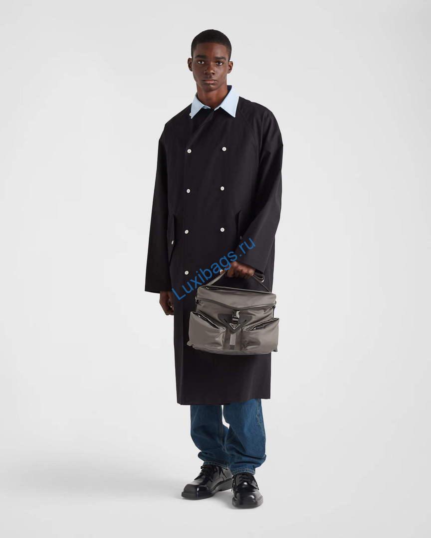 Prada 2VD062 Prada Re-Nylon and leather shoulder bag Iron Gray | prada 2vd062 prada re nylon and leather shoulder bag iron gray 11 prada 2vd062 prada re nylon and leather shoulder bag iron gray 11