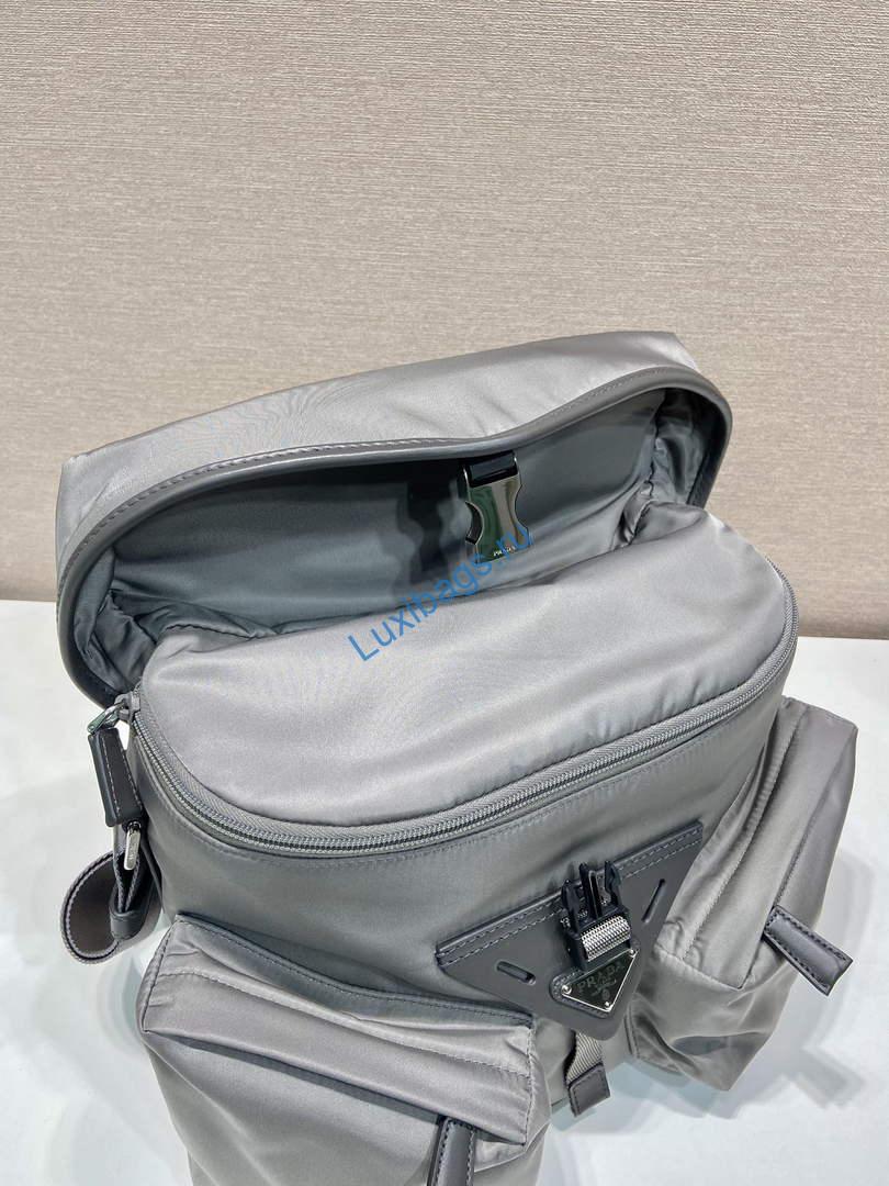 Prada 2VD062 Prada Re-Nylon and leather shoulder bag Iron Gray | prada 2vd062 prada re nylon and leather shoulder bag iron gray 7 prada 2vd062 prada re nylon and leather shoulder bag iron gray 7