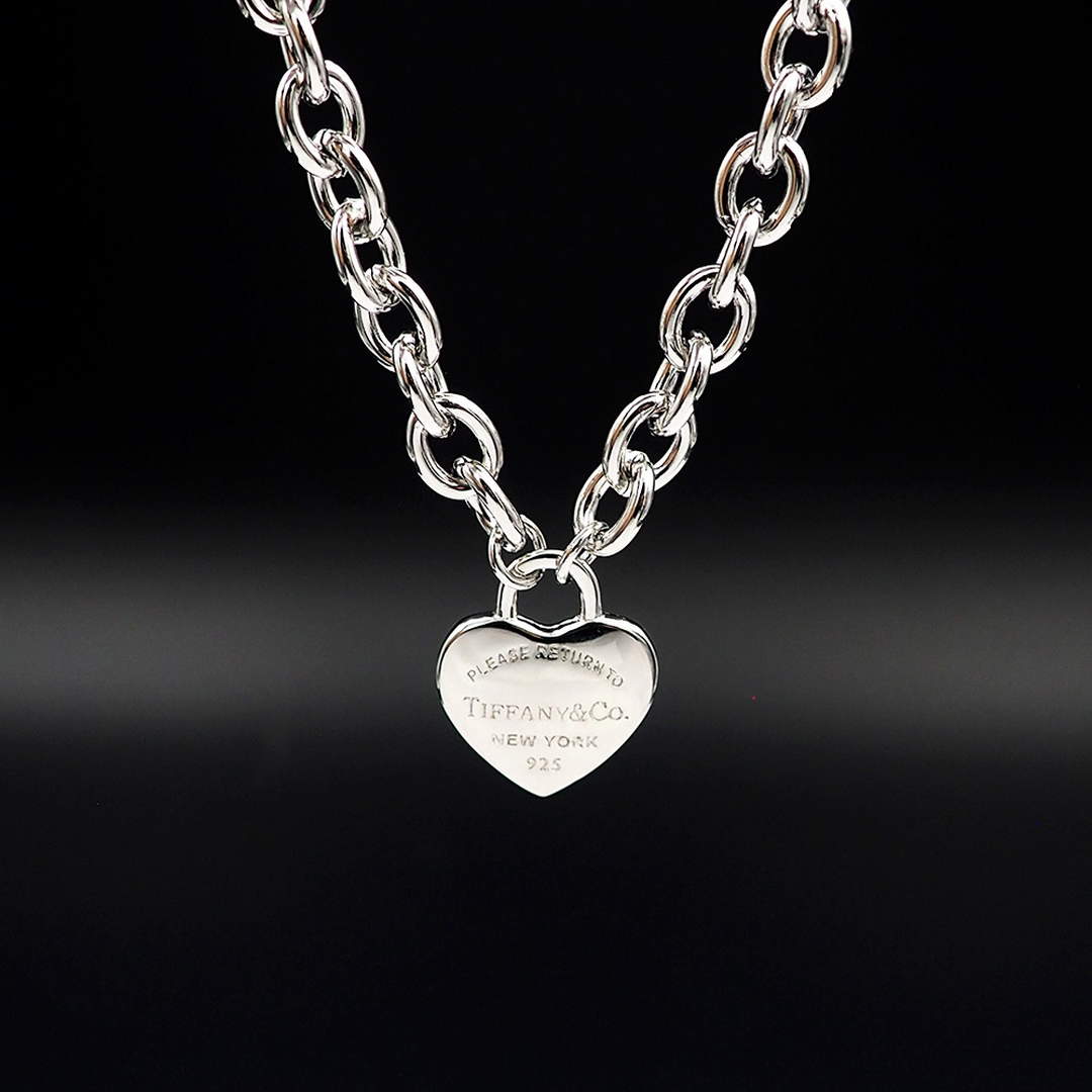 Tiffany Full Heart Pin Buckle Pendant silver 73334039