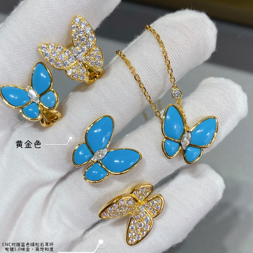 Van Cleef & Arpels VCARP7US00 Two Butterfly earrings yellow gold | van cleef arpels vcarp7us00 two butterfly earrings yellow gold 3 van cleef arpels vcarp7us00 two butterfly earrings yellow gold 3