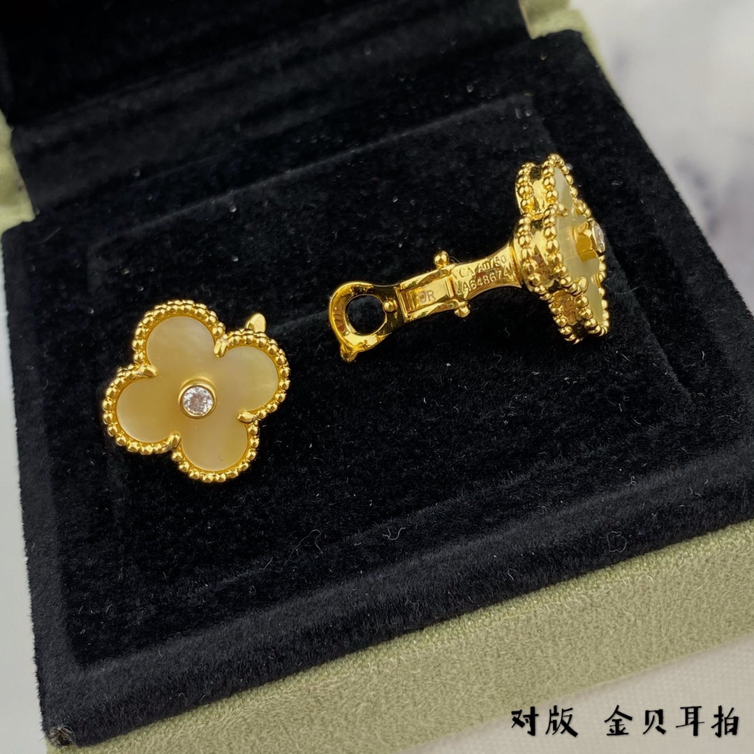 Van Cleef & Arpels Vintage Alhambra earrings diamonds VCA3601044 | van cleef arpels vintage alhambra earrings diamonds vca3601044 7 van cleef arpels vintage alhambra earrings diamonds vca3601044 7