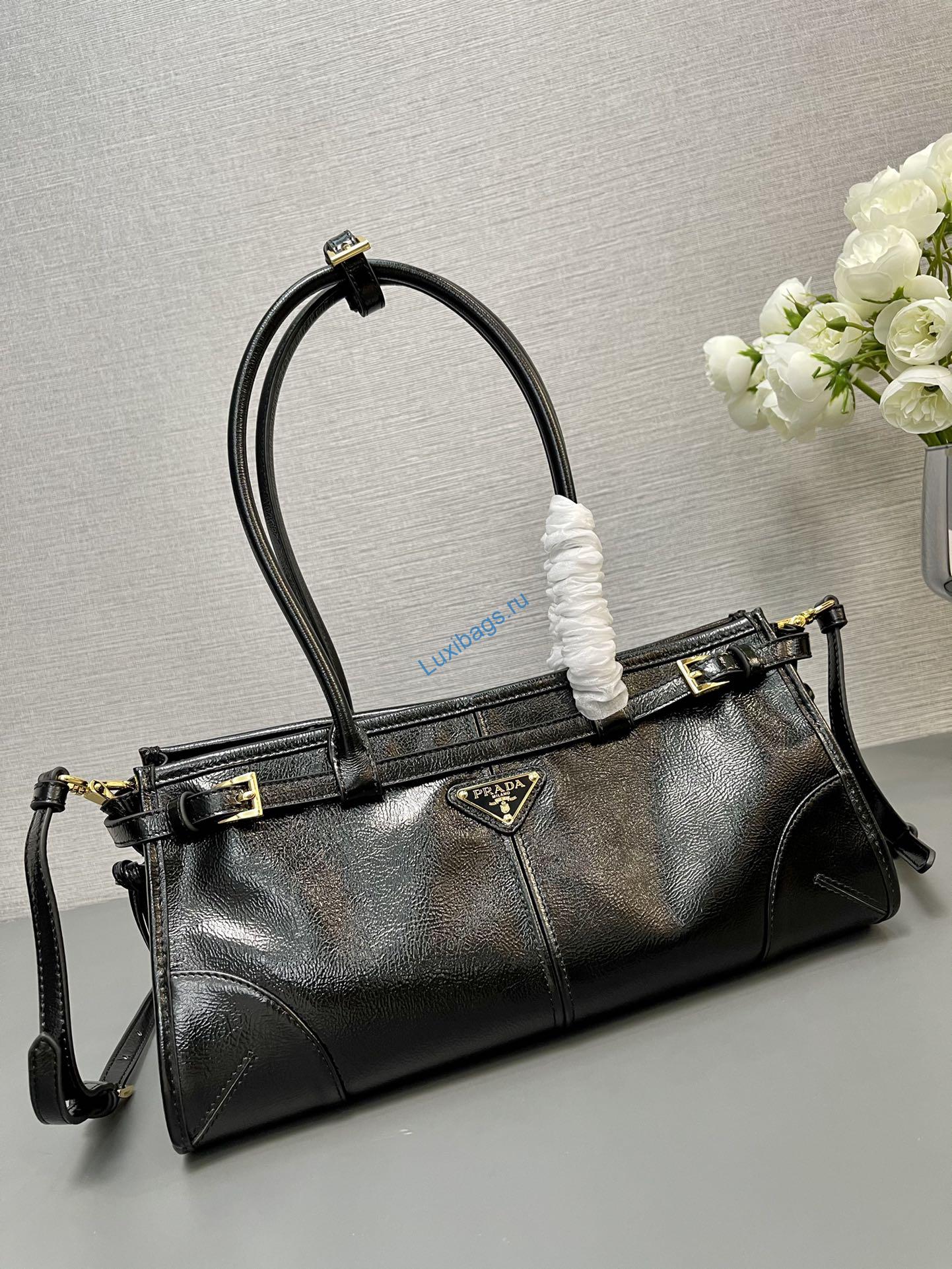 Prada 1BA426 Medium naplak patent leather handbag Black | prada 1ba426 medium naplak patent leather handbag black 03 prada 1ba426 medium naplak patent leather handbag black 03