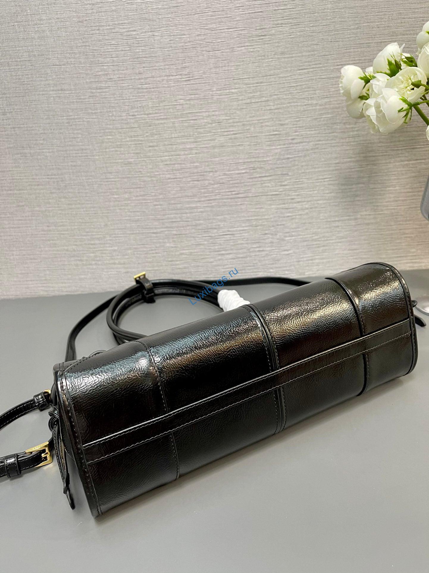 Prada 1BA426 Medium naplak patent leather handbag Black | prada 1ba426 medium naplak patent leather handbag black 07 prada 1ba426 medium naplak patent leather handbag black 07