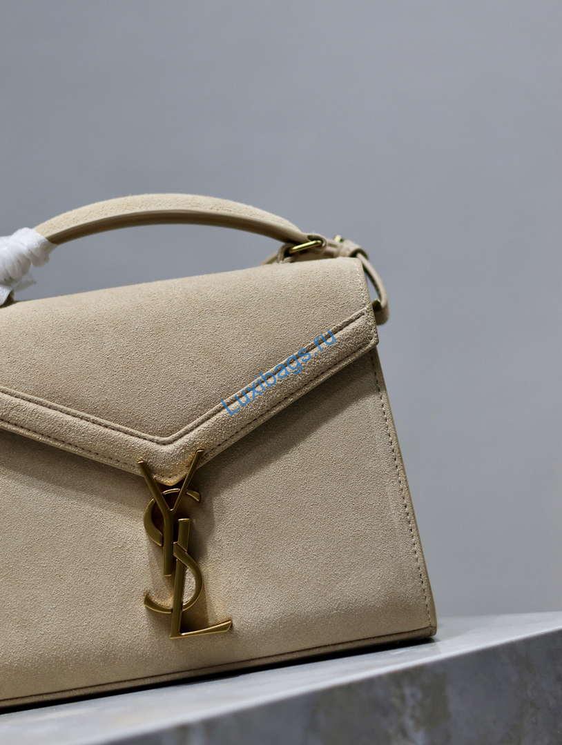 YSL 623930 Cassandra Mini Top Handle In Box Saint Laurent Suede Beige | ysl 623930 cassandra mini top handle in box saint laurent suede beige 04 ysl 623930 cassandra mini top handle in box saint laurent suede beige 04
