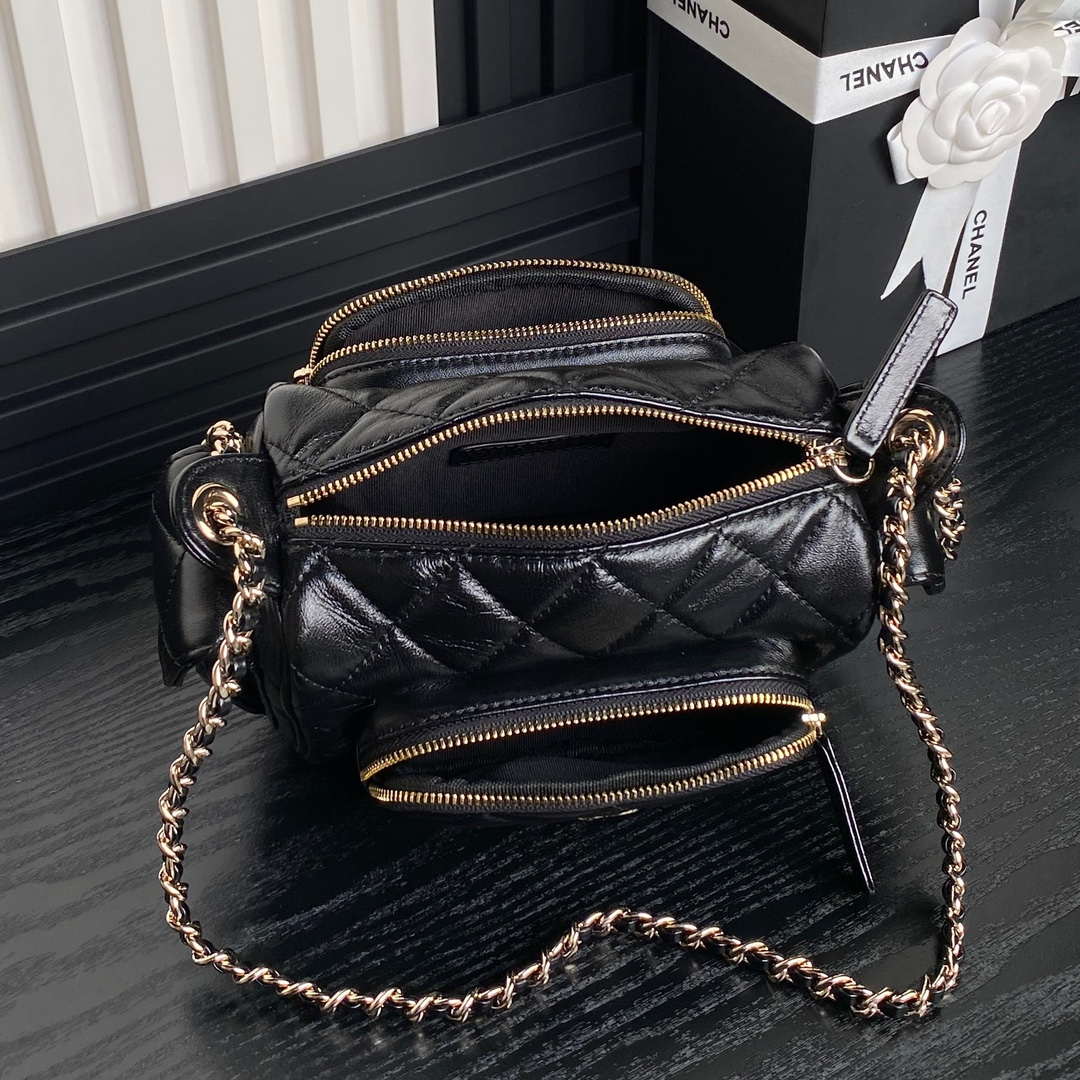 Chanel AS5220 Small Camera Case Bag Black | chanel as5220 small camera case bag 43