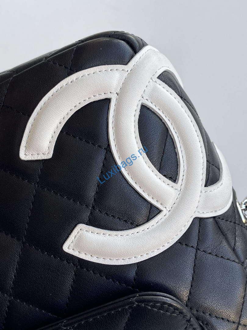 Chanel AS6326 Vintage Camera Case Bag Lambskin Black with White CC | chanel as6326 vintage camera case bag lambskin black 05