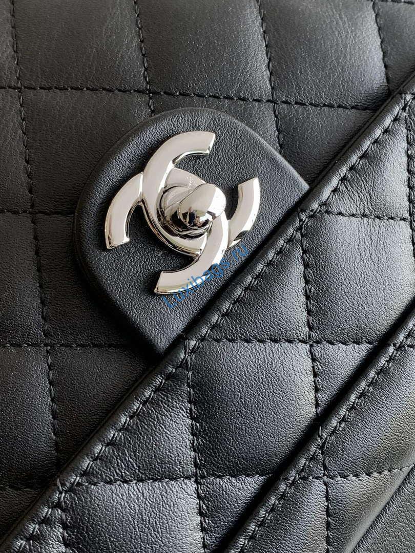 Chanel AS6326 Vintage Camera Case Bag Lambskin Black With black CC | chanel as6326 vintage camera case bag lambskin black with black cc 05