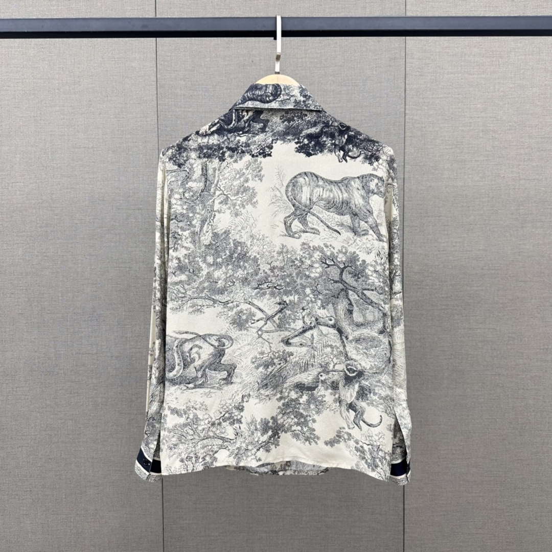 Dior Women's ink painting printed silk shirt D60991 | dior womens ink painting printed silk shirt d60991 03 8c8d2d76 7ae8 4736 8f8c 0bd940adfe69