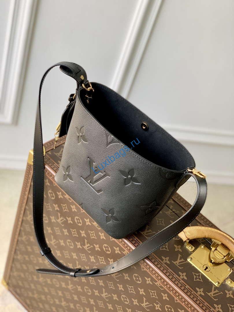 LV M13480 Louis Vuitton All In BB Bag Monogram Empreinte leather Black | lv m13045 louis vuitton all in bb bag monogram empreinte leather black 09