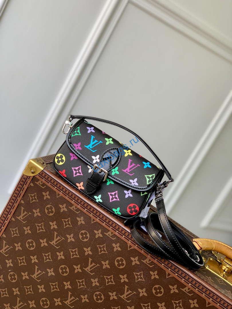 LV M14194 Louis Vuitton LV x TM Nano Diane Bag Black Multicolored Monogram Canvas