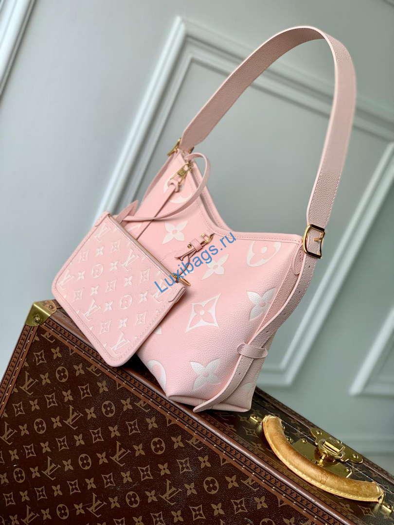 LV M14209 Louis Vuitton CarryAll PM Bicolor Monogram Empreinte Leather Pink | lv m14209 louis vuitton carryall pm bicolor monogram empreinte leather 02