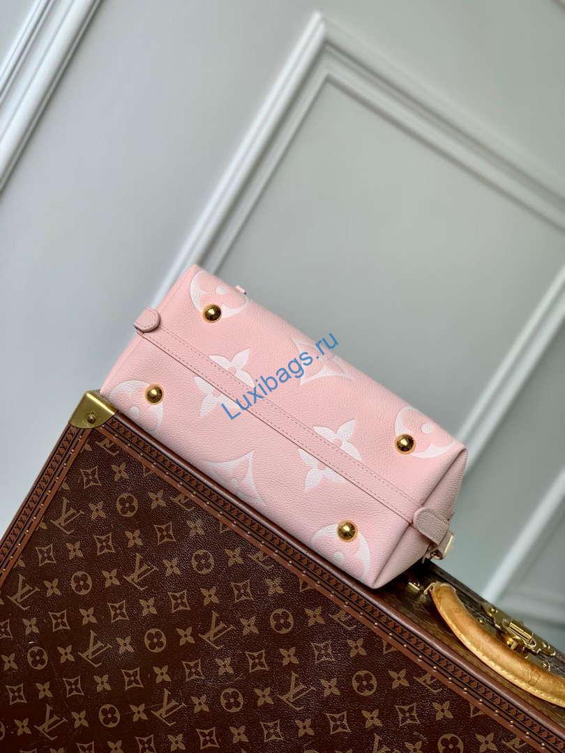 LV M14209 Louis Vuitton CarryAll PM Bicolor Monogram Empreinte Leather Pink | lv m14209 louis vuitton carryall pm bicolor monogram empreinte leather 04