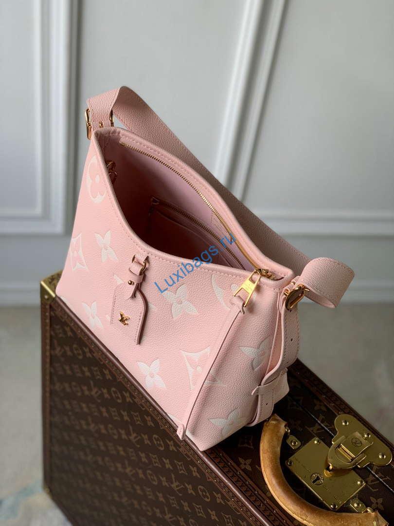 LV M14209 Louis Vuitton CarryAll PM Bicolor Monogram Empreinte Leather Pink | lv m14209 louis vuitton carryall pm bicolor monogram empreinte leather 09