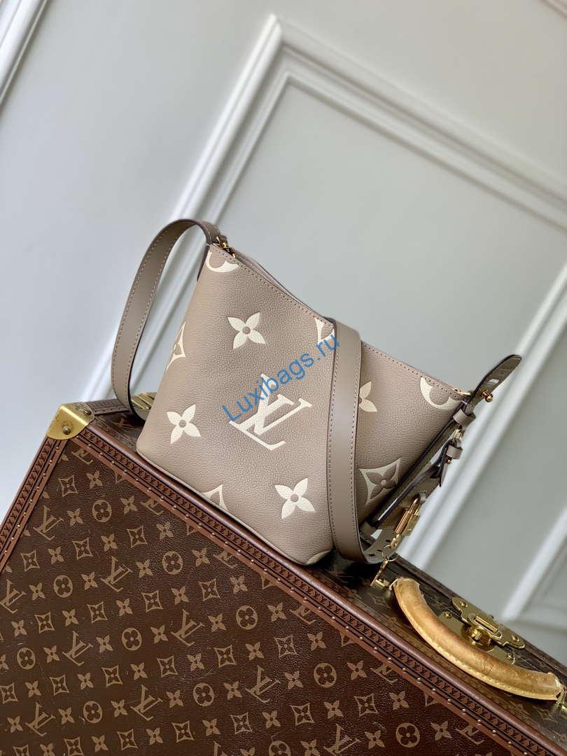 LV M13045 Louis Vuitton  All In BB Bag Bicolor Monogram Empreinte leather Cream
