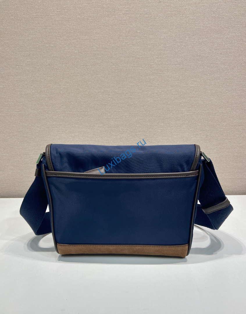 Prada 2VD066 Re-Nylon and Saffiano leather shoulder bag Navy Blue | prada 2vd066 re nylon and saffiano leather shoulder bag 05