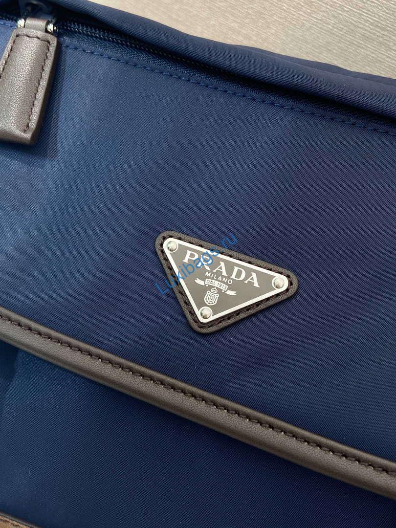 Prada 2VD066 Re-Nylon and Saffiano leather shoulder bag Navy Blue | prada 2vd066 re nylon and saffiano leather shoulder bag 08