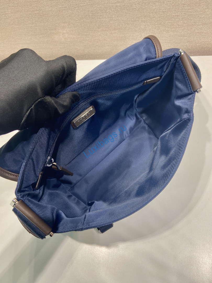Prada 2VD066 Re-Nylon and Saffiano leather shoulder bag Navy Blue | prada 2vd066 re nylon and saffiano leather shoulder bag 09