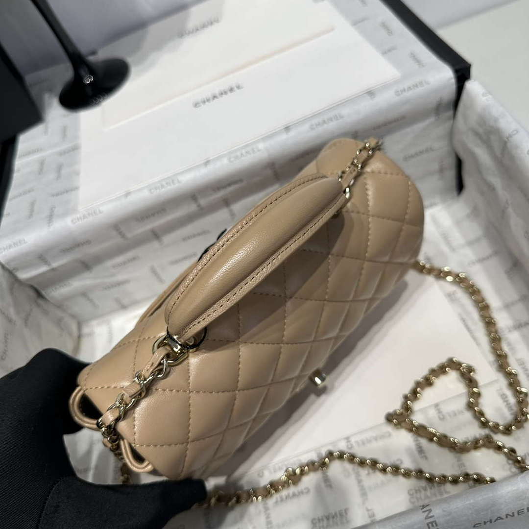 Chanel AS2431 Mini Classic Handbag With Top Handle Lambskin CC19019 | chanel as2431 mini classic handbag with top handle lambskin cc19001 185