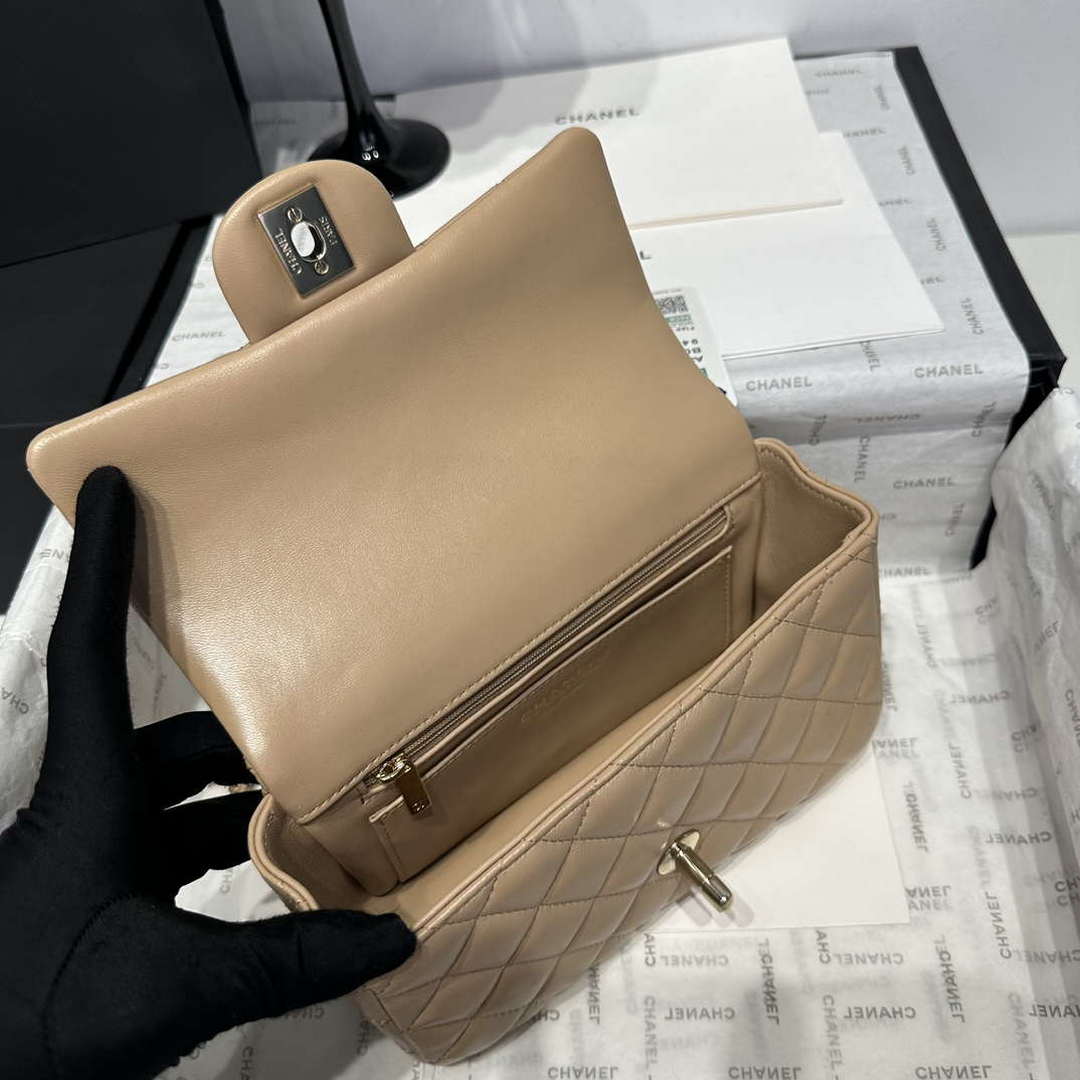 Chanel AS2431 Mini Classic Handbag With Top Handle Lambskin CC19019 | chanel as2431 mini classic handbag with top handle lambskin cc19001 189