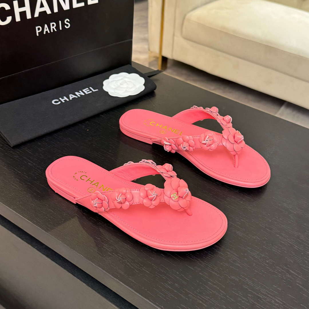 Chanel Women's Camellia Flip Flop Sandals Lambskin C92582 | chanel womens camellia flip flop sandals lambskin c92582 3