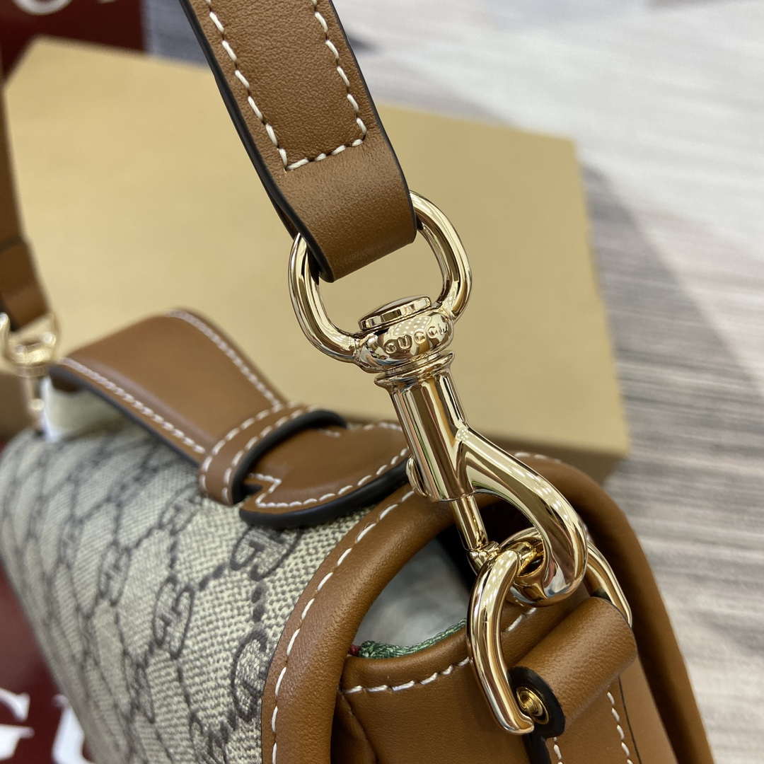 Gucci 815211 GG Emblem mini shoulder bag Beige and Brown | gucci 815211 gg emblem mini shoulder bag beige and brown 09