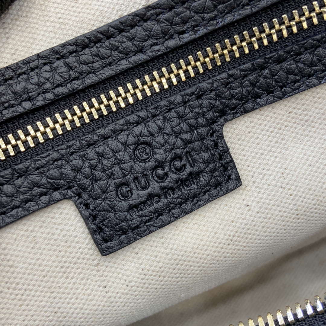 Gucci 815255 GG Emblem Small top handle bag Black | gucci 815255 gg emblem small top handle bag black 08