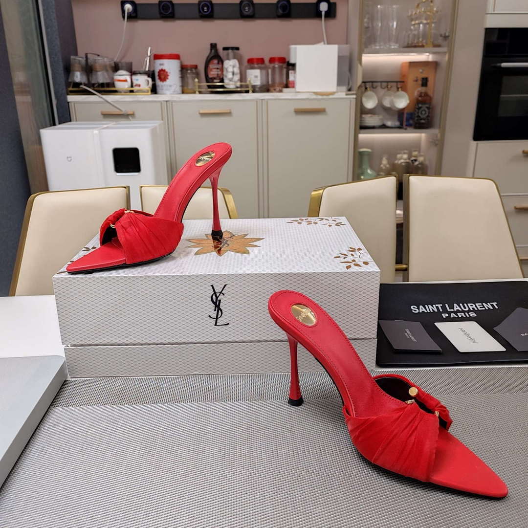 YSL Women's Babylone Mules in Smooth Leather Y20191 | ysl womens la scandale sandals in patent leather y20191 4