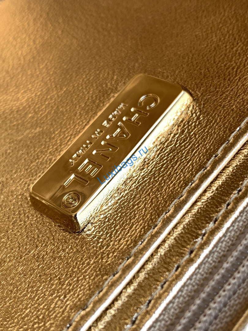 Chanel A09888 25C Evening Gold sequin mini AS4561 limited edition Lambskin | chanel a09888 25c evening sequin mini as4561 limited edition gold 18