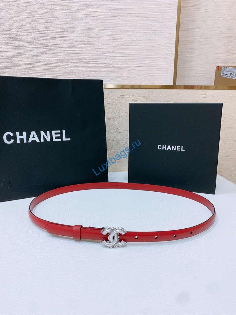 Chanel CC resin white with chain teeth gold and silver logo buckle 1.5cm AA0919