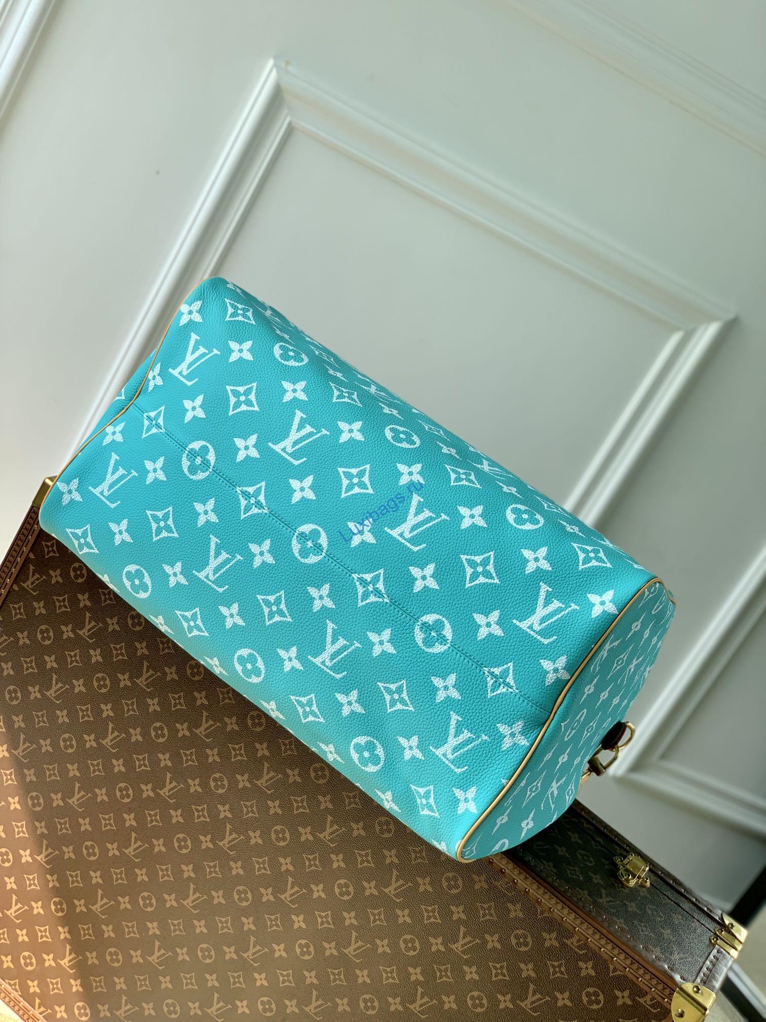 LV M11564 Louis Vuitton Speedy P9 Bandoulière 40 Bag Monogram Leather Lake Blue | lv m11564 louis vuitton speedy p9 bandouliere 40 bag monogram leather lake blue 04