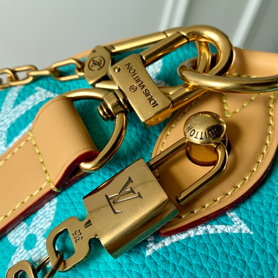 LV M11564 Louis Vuitton Speedy P9 Bandoulière 40 Bag Monogram Leather Lake Blue | lv m11564 louis vuitton speedy p9 bandouliere 40 bag monogram leather lake blue 07